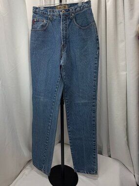 Vintage B.U.M. Equipment High-Waisted Blue Jeans Size 11 Made in USA